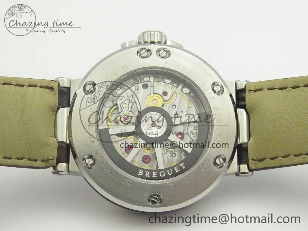 Marine 5517 SS V9F 1:1 Best Edition Brown Dial on Brown Leather Strap A23J