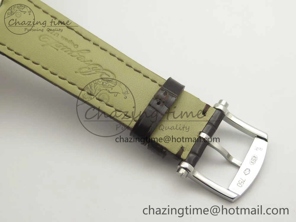 Marine 5517 SS V9F 1:1 Best Edition Brown Dial on Brown Leather Strap A23J