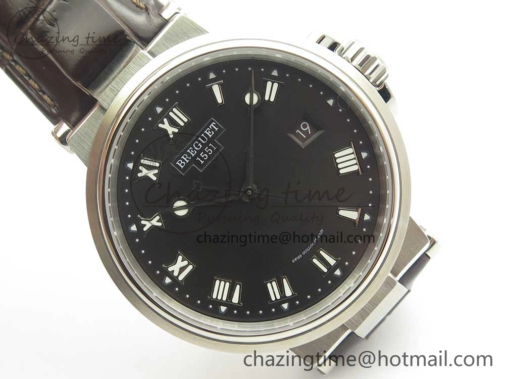 Marine 5517 SS V9F 1:1 Best Edition Brown Dial on Brown Leather Strap A23J