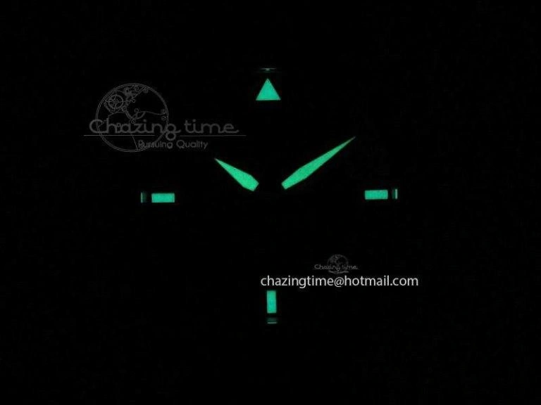 Mark XVI 1:1 Best Edition MK Maker SS Black Dial A2892 On Black Leather Strap