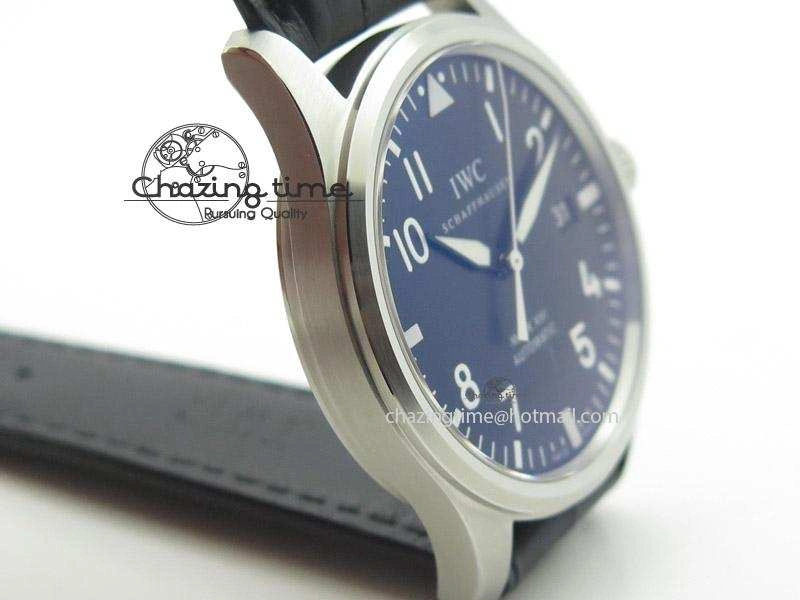 Mark XVI 1:1 Best Edition MK Maker SS Black Dial A2892 On Black Leather Strap