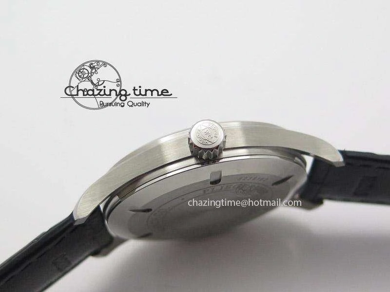 Mark XVI 1:1 Best Edition MK Maker SS Black Dial A2892 On Black Leather Strap