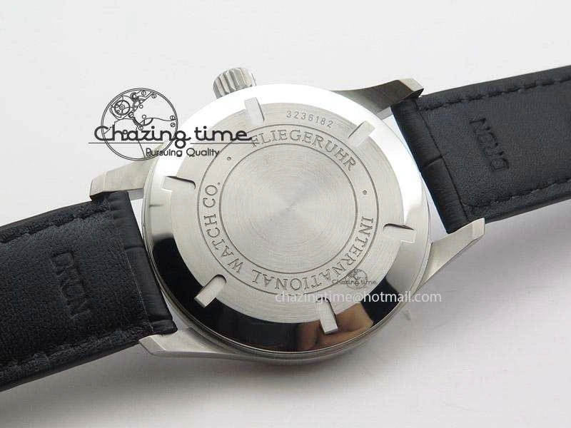 Mark XVI 1:1 Best Edition MK Maker SS Black Dial A2892 On Black Leather Strap