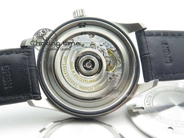 Mark XVI 1:1 Best Edition MK Maker SS Black Dial A2892 On Black Leather Strap