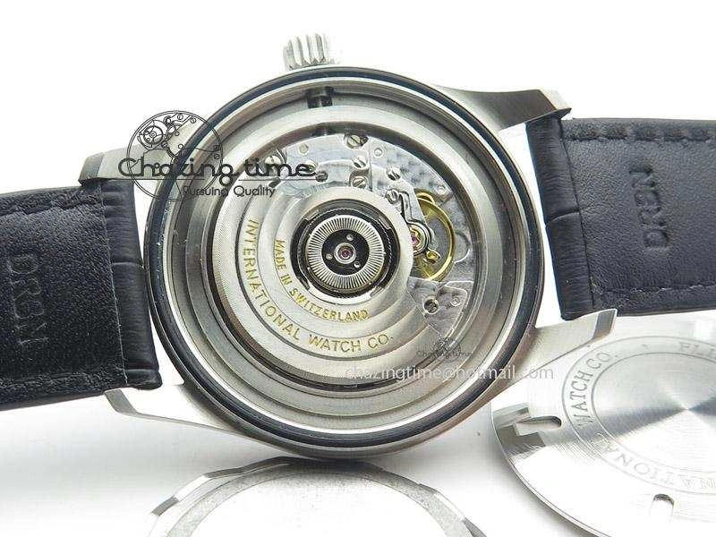Mark XVI 1:1 Best Edition MK Maker SS Black Dial A2892 On Black Leather Strap