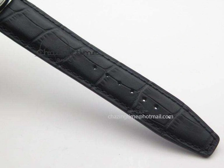 Mark XVI 1:1 Best Edition MK Maker SS Black Dial A2892 On Black Leather Strap