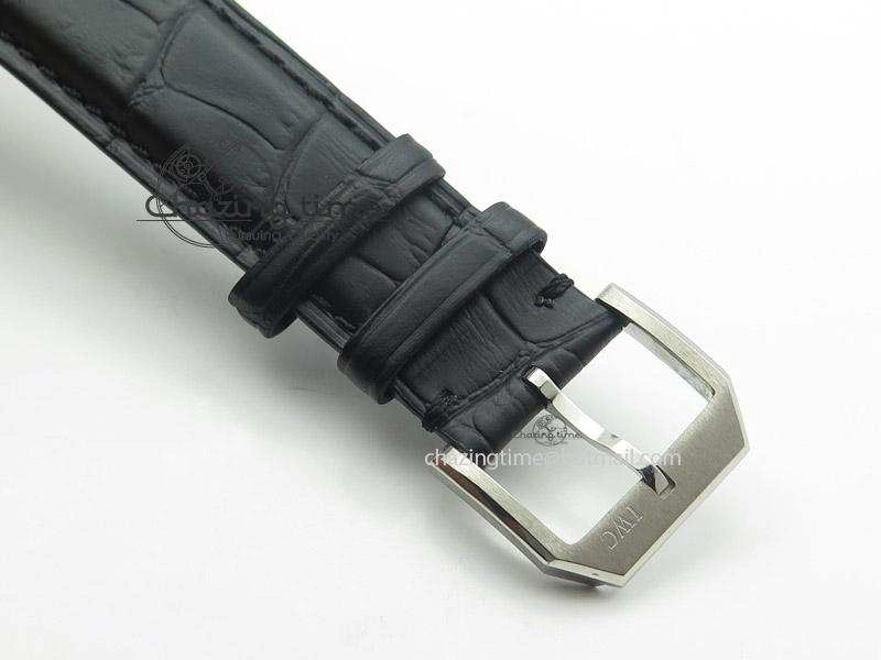 Mark XVI 1:1 Best Edition MK Maker SS Black Dial A2892 On Black Leather Strap