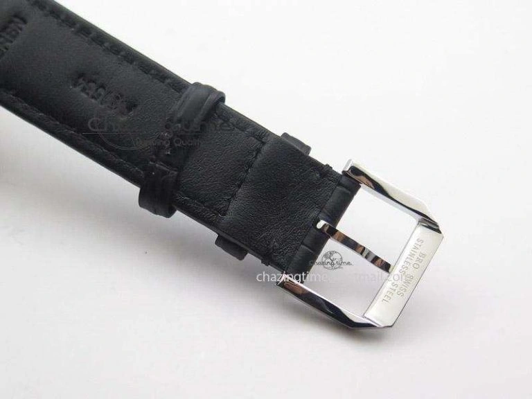 Mark XVI 1:1 Best Edition MK Maker SS Black Dial A2892 On Black Leather Strap