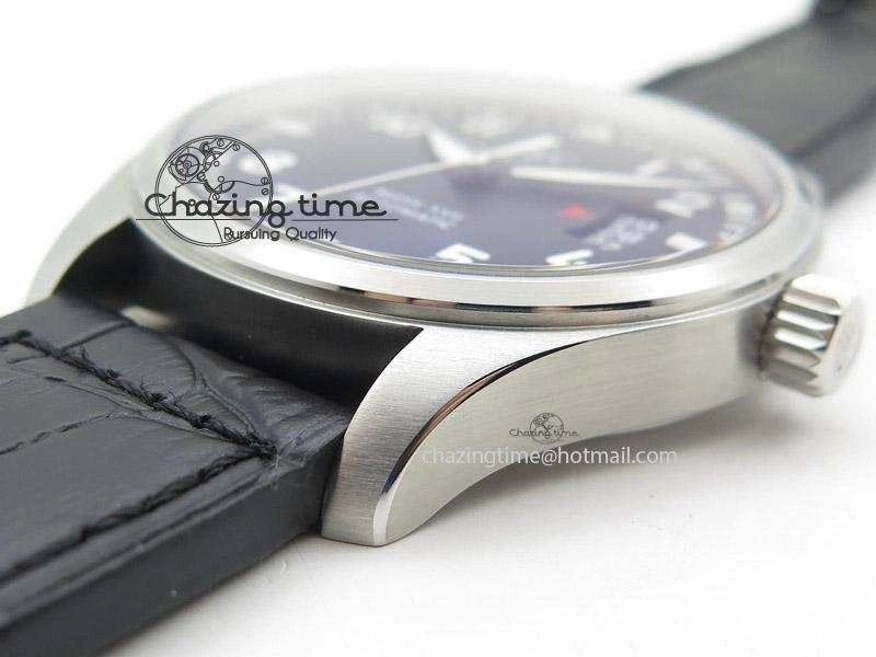 Mark XVII 1:1 MK Maker Best Edition SS Black Dial On Black Leather Strap A2892