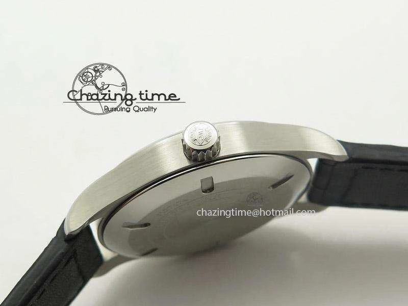 Mark XVII 1:1 MK Maker Best Edition SS Black Dial On Black Leather Strap A2892