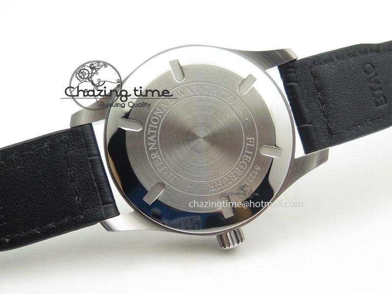 Mark XVII 1:1 MK Maker Best Edition SS Black Dial On Black Leather Strap A2892