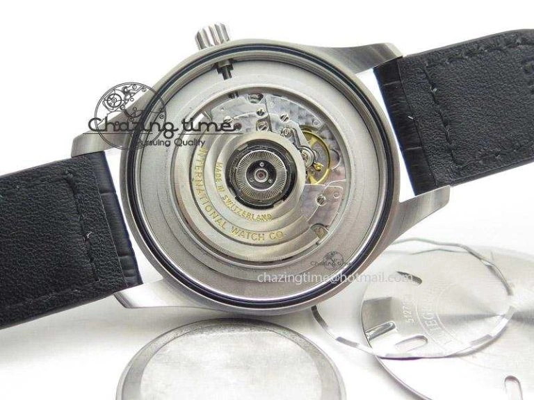 Mark XVII 1:1 MK Maker Best Edition SS Black Dial On Black Leather Strap A2892