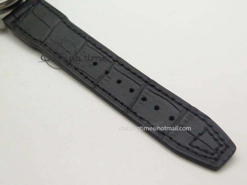 Mark XVII 1:1 MK Maker Best Edition SS Black Dial On Black Leather Strap A2892