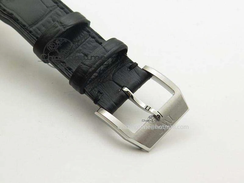 Mark XVII 1:1 MK Maker Best Edition SS Black Dial On Black Leather Strap A2892