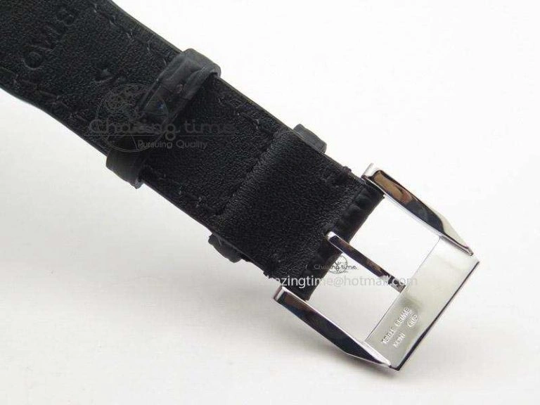 Mark XVII 1:1 MK Maker Best Edition SS Black Dial On Black Leather Strap A2892