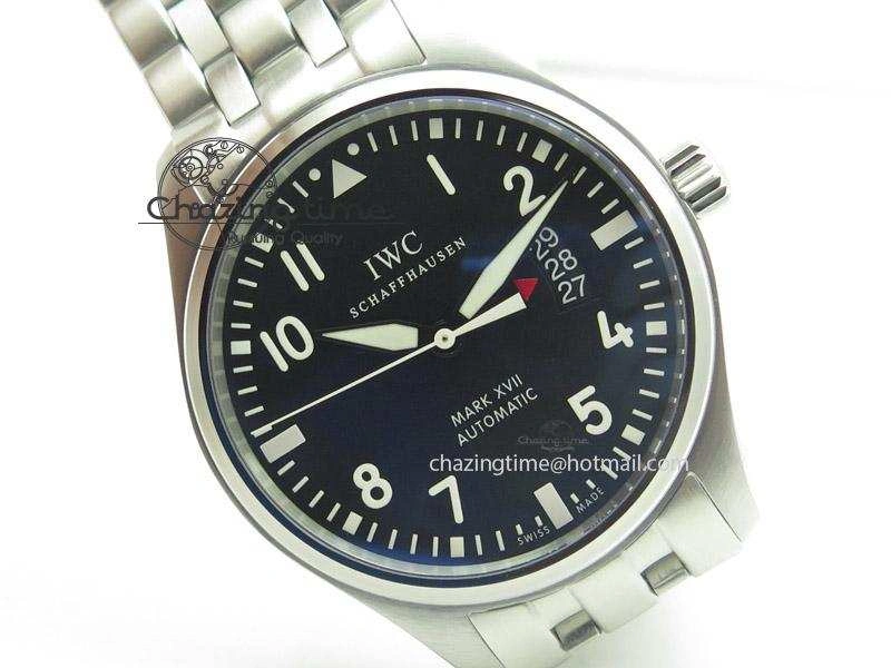 Mark XVII 1:1 MK Maker Best Edition SS Black Dial On SS Bracelet A2892