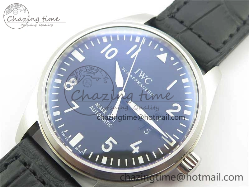 Mark XVII IW326501 FKF 1:1 Best Edition Black Dial on Black Leather Strap