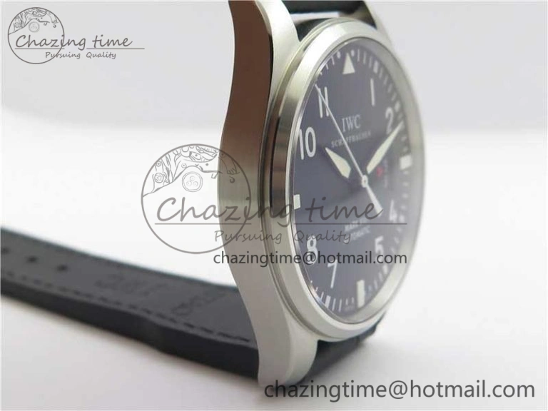 Mark XVII IW326501 FKF 1:1 Best Edition Black Dial on Black Leather Strap