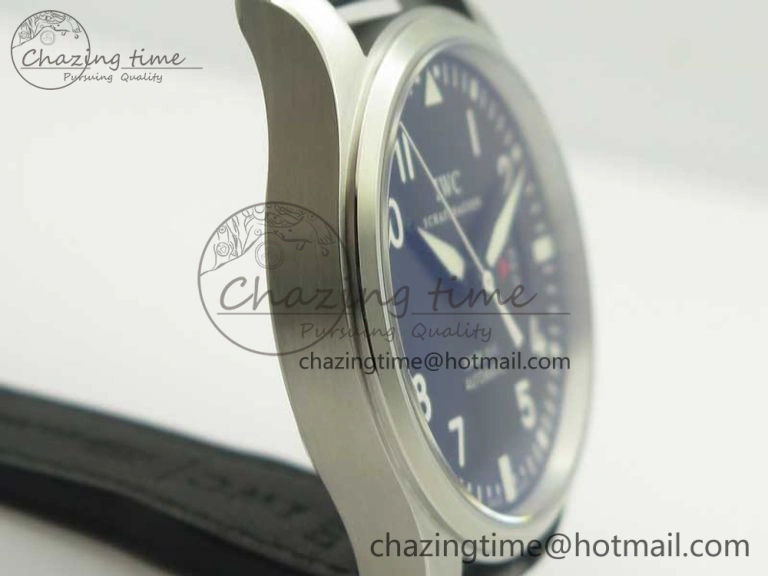 Mark XVII IW326501 MKS 1:1 Best Edition Black Dial On Black Leather Strap MIYOTA 9015 V2