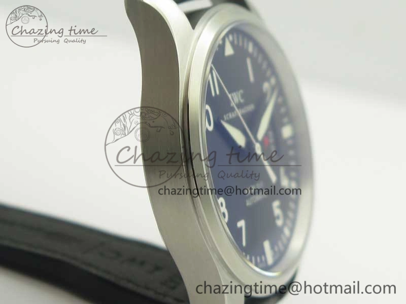 Mark XVII IW326501 MKS 1:1 Best Edition Black Dial On Black Leather Strap MIYOTA 9015 V2