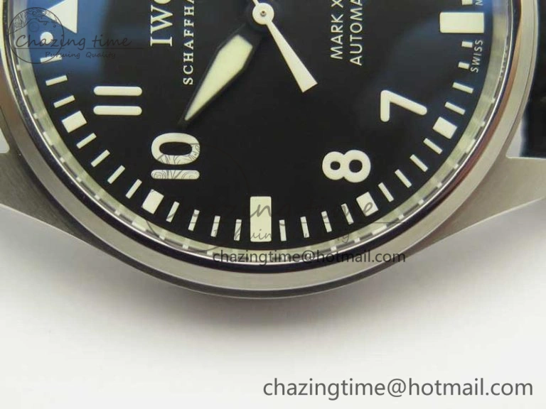Mark XVII IW326501 MKS 1:1 Best Edition Black Dial On Black Leather Strap MIYOTA 9015 V2