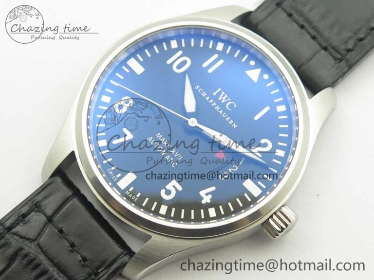 Mark XVII IW326501 MKS 1:1 Best Edition Black Dial On Black Leather Strap MIYOTA 9015 V2
