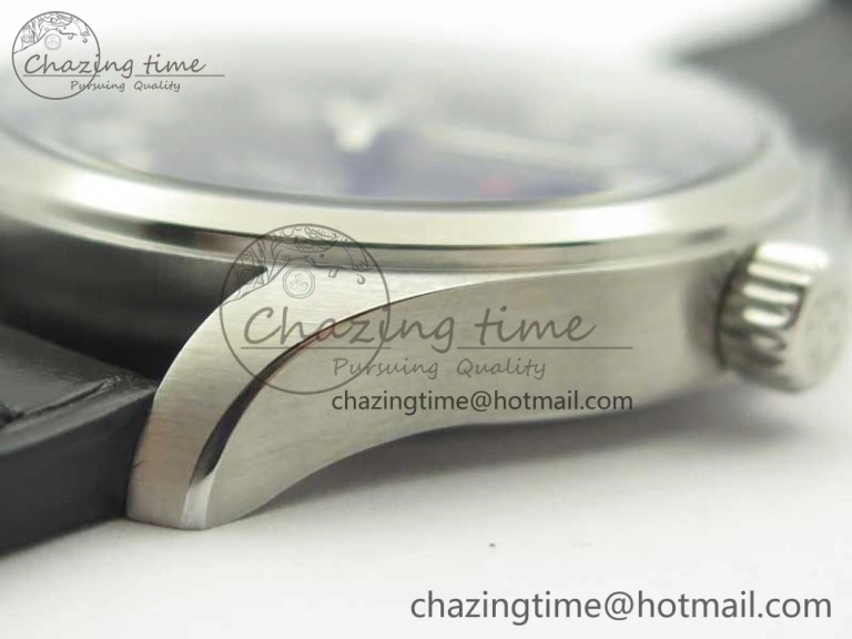 Mark XVII IW326501 MKS 1:1 Best Edition Black Dial On Black Leather Strap MIYOTA 9015 V2