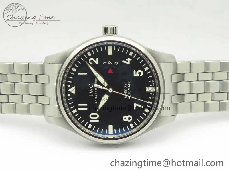 Mark XVII IW326504 MKS 1:1 Best Edition Black Dial On SS Bracelet MIYOTA 9015 V2