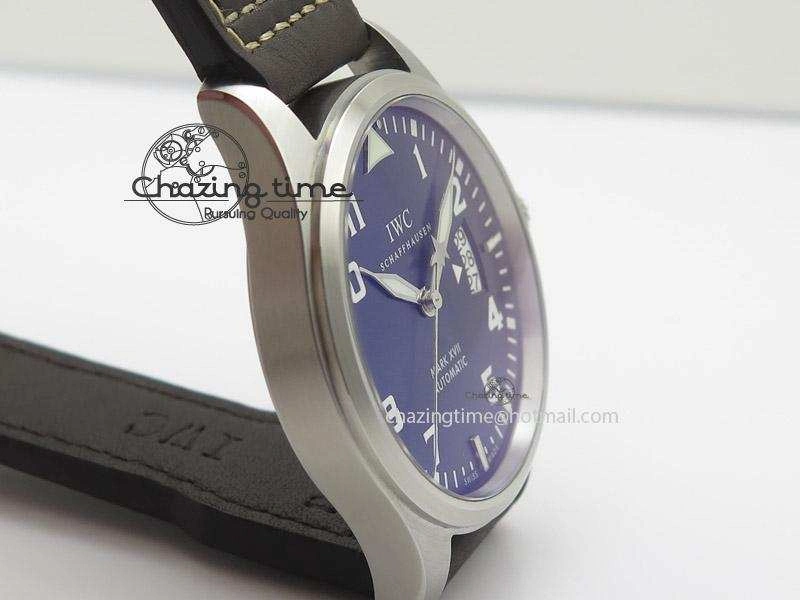Mark XVII Le Petit Prince MK Maker 1:1 Best Edition SS Blue Dial A2892 On Brown Leather Strap