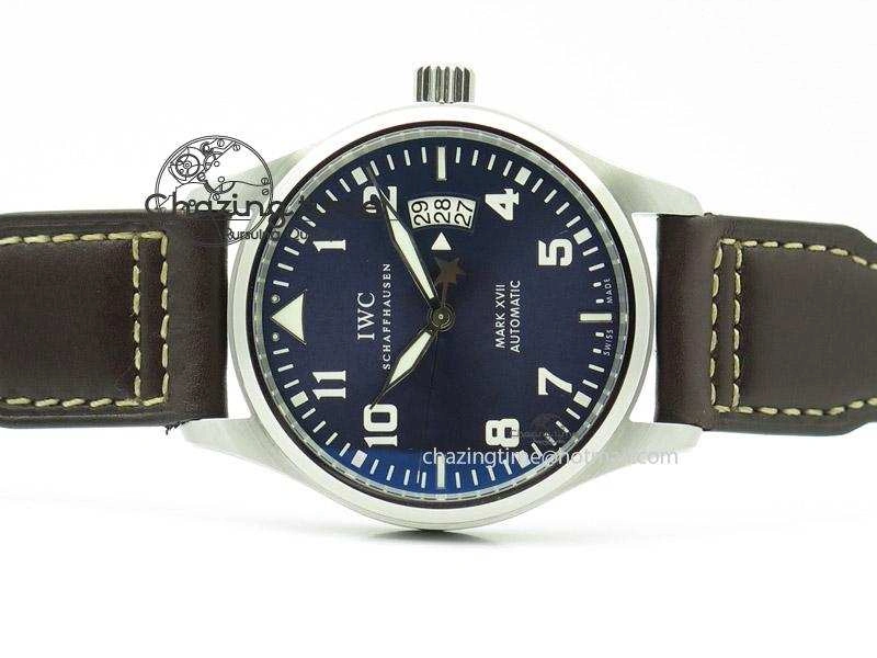 Mark XVII Le Petit Prince MK Maker 1:1 Best Edition SS Blue Dial A2892 On Brown Leather Strap