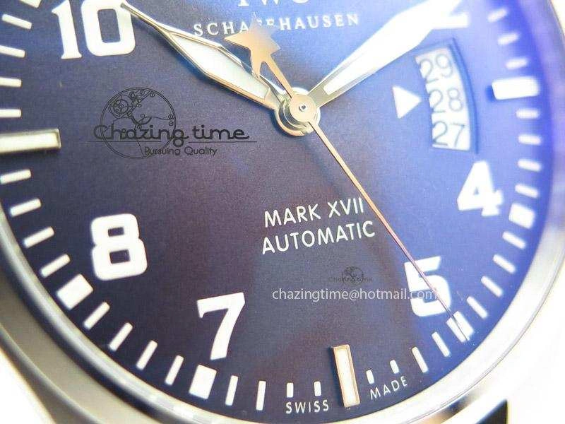 Mark XVII Le Petit Prince MK Maker 1:1 Best Edition SS Blue Dial A2892 On Brown Leather Strap