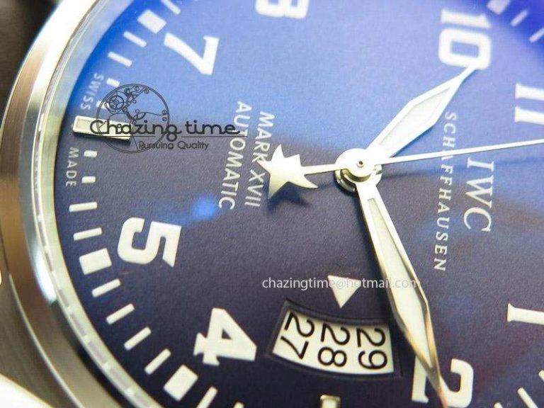 Mark XVII Le Petit Prince MK Maker 1:1 Best Edition SS Blue Dial A2892 On Brown Leather Strap