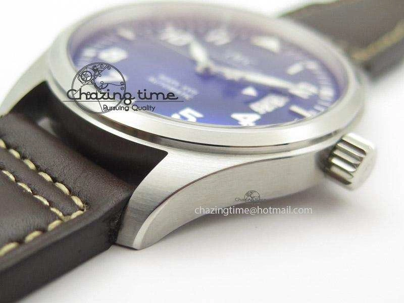 Mark XVII Le Petit Prince MK Maker 1:1 Best Edition SS Blue Dial A2892 On Brown Leather Strap