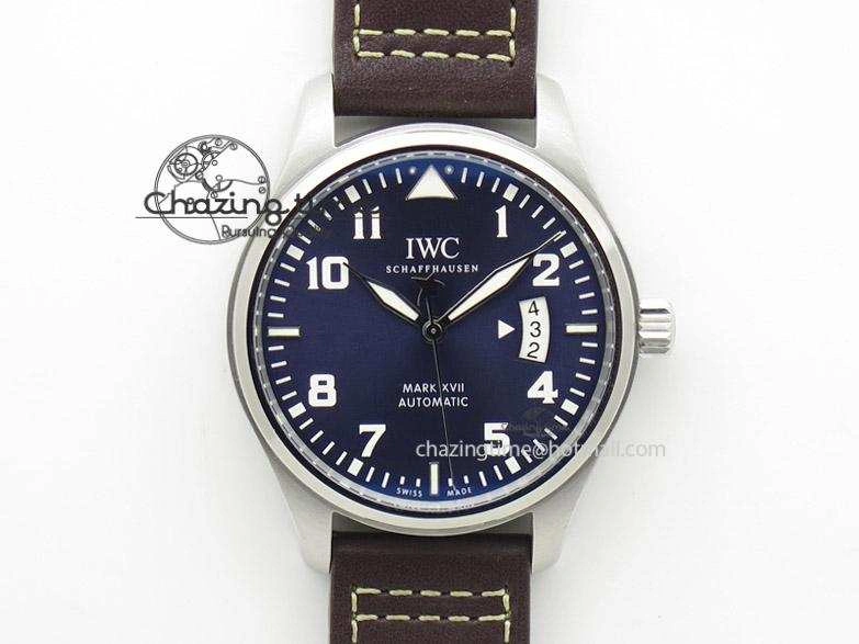 Mark XVII Le Petit Prince MK Maker 1:1 Best Edition SS Blue Dial On Brown Leather Strap A2892