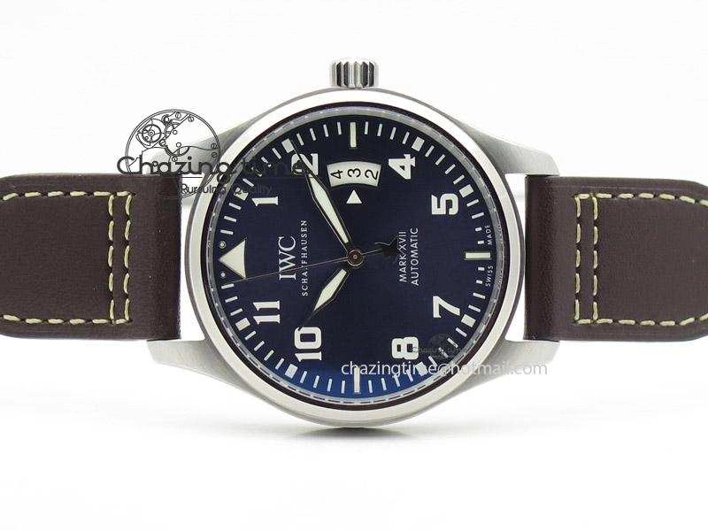 Mark XVII Le Petit Prince MK Maker 1:1 Best Edition SS Blue Dial On Brown Leather Strap A2892