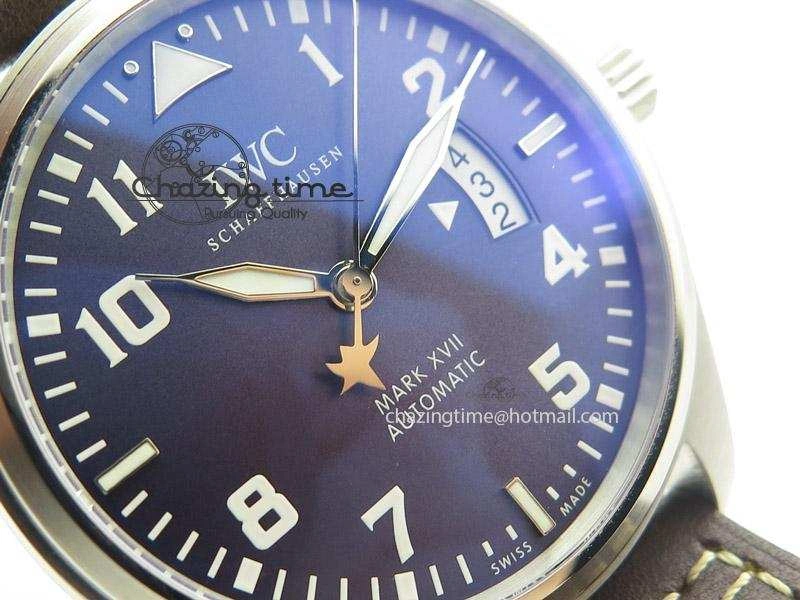 Mark XVII Le Petit Prince MK Maker 1:1 Best Edition SS Blue Dial On Brown Leather Strap A2892