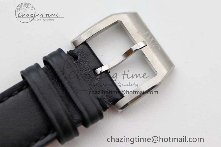 Mark XVIII IW327001 SS M+F 1:1 Best Edition Black Dial on Black Leather Strap A35111