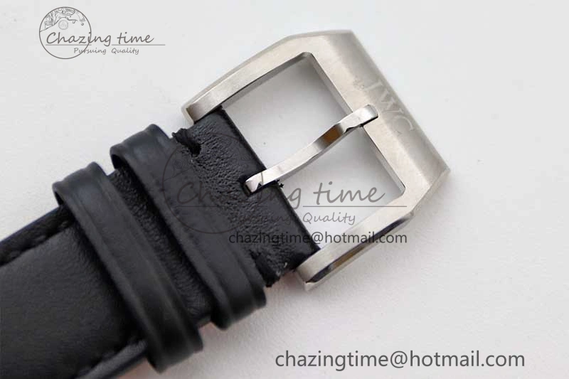 Mark XVIII IW327001 SS M+F 1:1 Best Edition Black Dial on Black Leather Strap A35111
