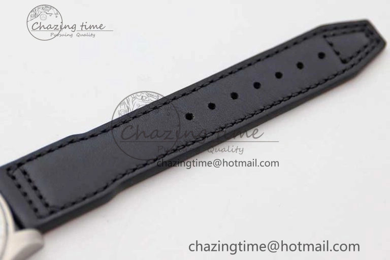 Mark XVIII IW327001 SS M+F 1:1 Best Edition Black Dial on Black Leather Strap A35111