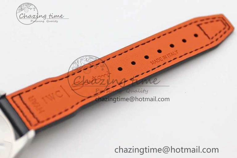 Mark XVIII IW327001 SS M+F 1:1 Best Edition Black Dial on Black Leather Strap A35111
