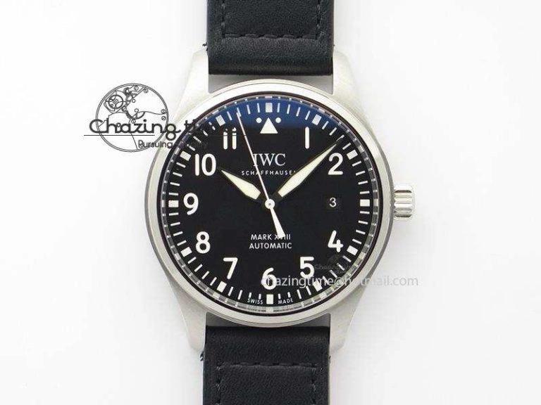 Mark XVIII IW327001 SS Mk Maker Best Edition Black Dial On Black Leather Strap A2892