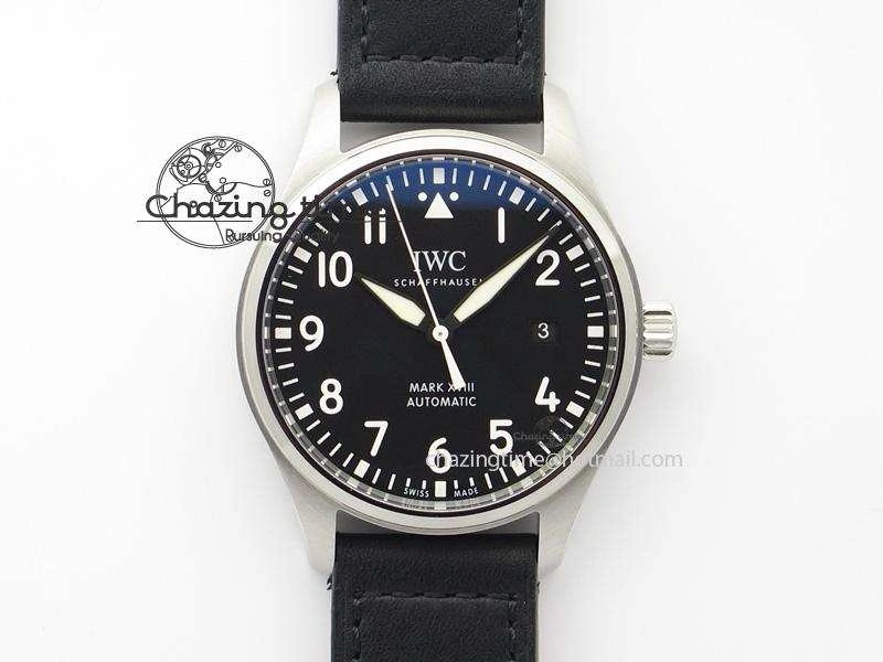 Mark XVIII IW327001 SS Mk Maker Best Edition Black Dial On Black Leather Strap A2892