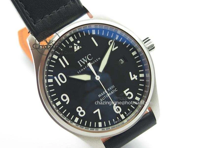 Mark XVIII IW327001 SS Mk Maker Best Edition Black Dial On Black Leather Strap A2892
