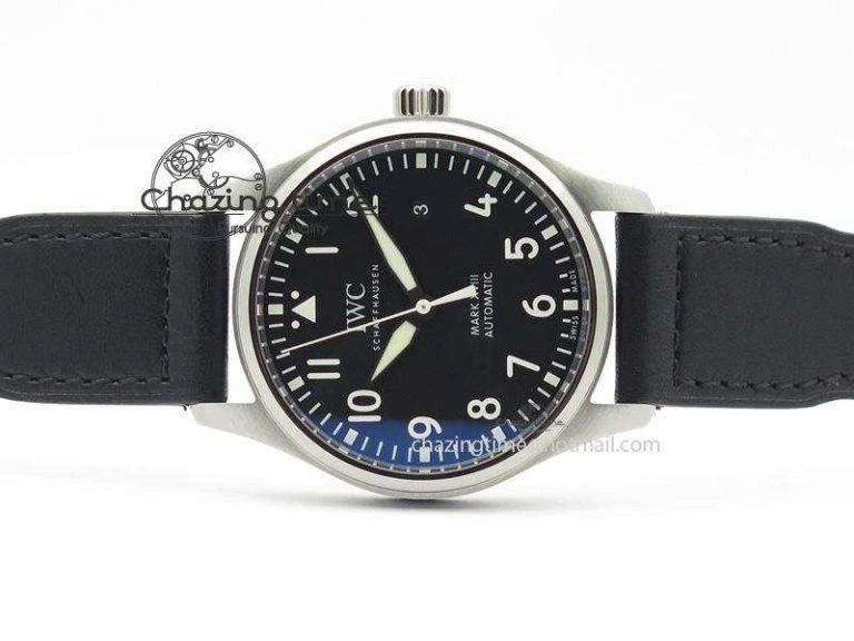 Mark XVIII IW327001 SS Mk Maker Best Edition Black Dial On Black Leather Strap A2892