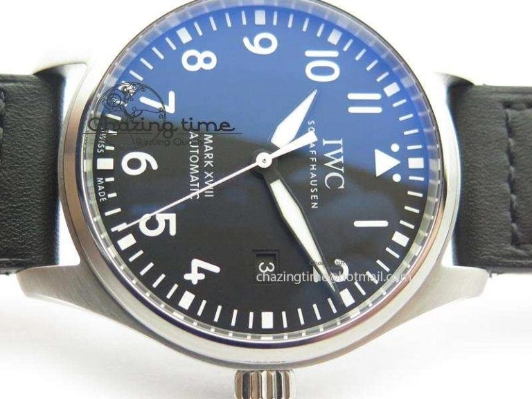 Mark XVIII IW327001 SS Mk Maker Best Edition Black Dial On Black Leather Strap A2892