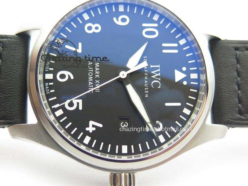 Mark XVIII IW327001 SS Mk Maker Best Edition Black Dial On Black Leather Strap A2892