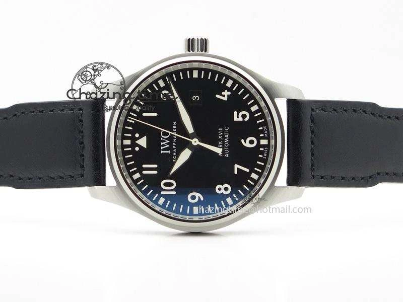 Mark XVIII IW327001 V6F Best Edition Black Dial On Black Leather Strap A2892