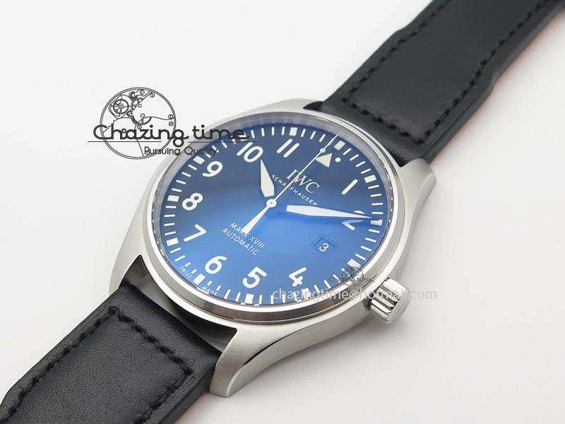 Mark XVIII IW327001 V6F Best Edition Black Dial On Black Leather Strap A2892