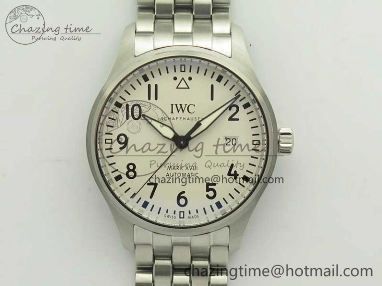Mark XVIII IW327002 MKS 1:1 Best Edition White Dial On SS Bracelet MIYOTA 9015 V2