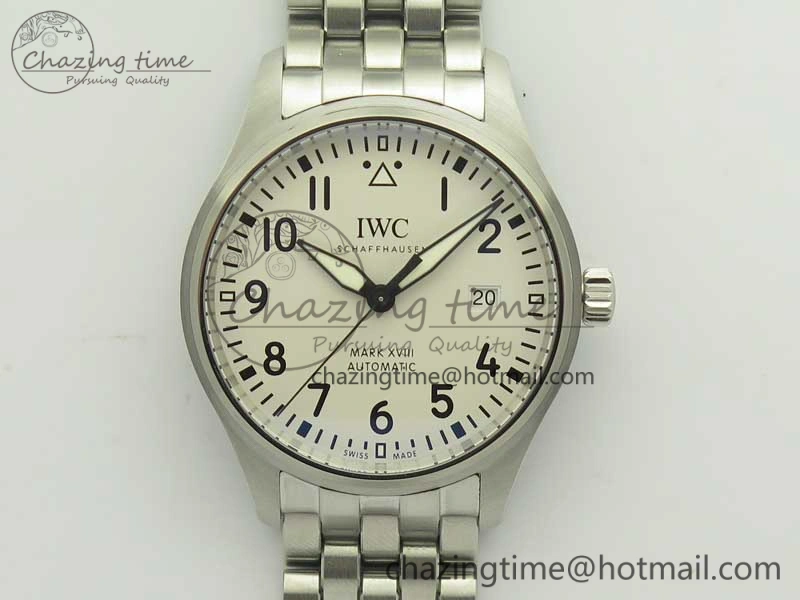 Mark XVIII IW327002 MKS 1:1 Best Edition White Dial On SS Bracelet MIYOTA 9015 V2